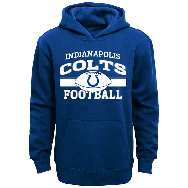 Men Indianapolis Colts Long Pass Pullover Hoodie Royal Blue